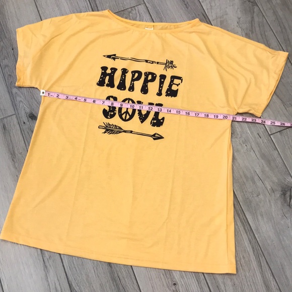 Sunshine Yellow Boho/Festival Hippie Soul T Shirt - Picture 2 of 9
